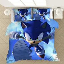 Edredom Casal Queen Sonic 260x260cm Mais Duas Fronhas Foto mini 1