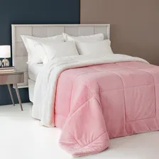 Edredom Sherpa Casal Queen Plush Coberdrom Pele De Carneiro Foto  mini 1