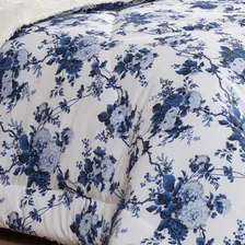 Edredom Zilu Enxovais Coberdrom Winter Floral Azul Foto mini 3