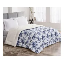 Edredom Zilu Enxovais Coberdrom Winter Floral Azul Foto mini 4