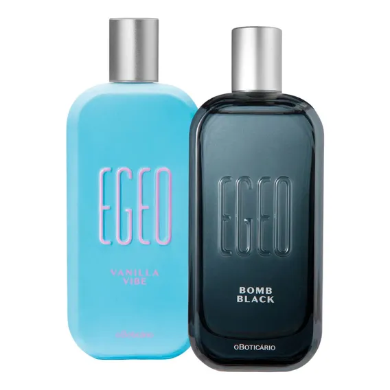 Egeo Vanilla Vibe Col么nia 90ml + Egeo Bomb Black Col么nia 90ml Foto 1