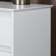 EJ M贸veis Mesa De Cabeceira Mini C么moda Criado 3 Gavetas Ej Branco MDF/MDP Foto mini 3