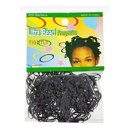 Elástico de silicone pra cabelo preto Liguinha 20 pacotinhos Foto 1