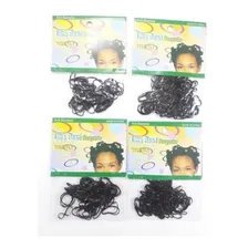 Elástico de silicone pra cabelo preto Liguinha 20 pacotinhos Foto mini 3
