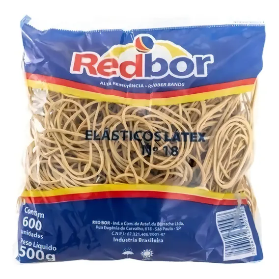 Elástico Dinheiro Látex N018 Com 500g Red Bor Foto 1