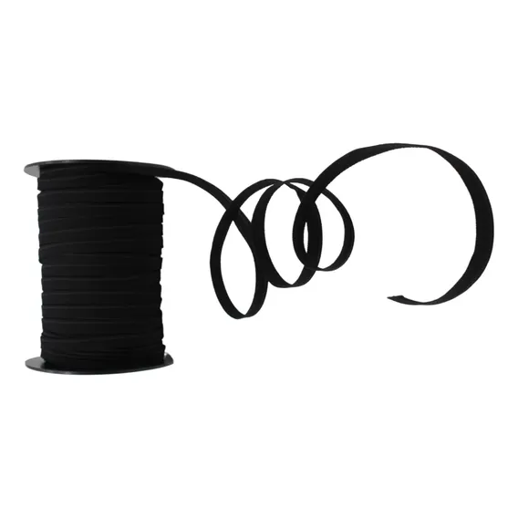 Elástico Elástico Roupa Confecção Chato ESTRELA AVIAMENTOS Elástico Chato liso preto de 0.4cm Foto 1