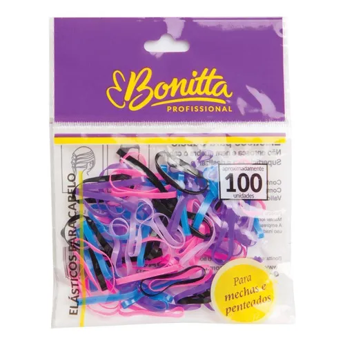 Elástico Para Cabelos Com Aproximadamente 100 Un Bonitta Foto 1