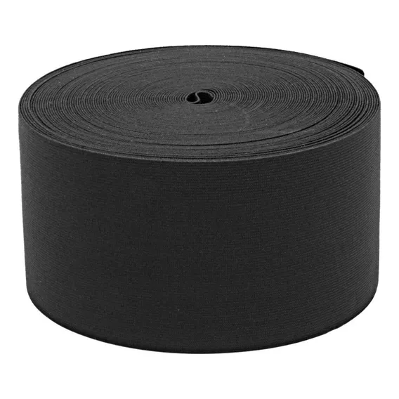 Elástico Reforçado Largura 10cm Com 10 Metros Faixa Elástica Cor Preto Foto 1
