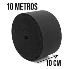 Elástico Reforçado Largura 10cm Com 10 Metros Faixa Elástica Cor Preto Foto mini 2