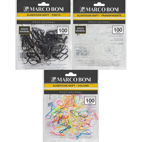Elastico Soft Para Cabelos E Penteados Com 300un Marco Boni Foto 1