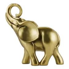 Elefante Dourado Decorativo Resina 17 Cm Foto mini 1
