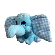 Elefante Pelúcia Azul 28 Cm Altura Foto mini 4
