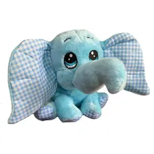 Elefante Pelúcia Azul 28 Cm Altura Foto mini  2