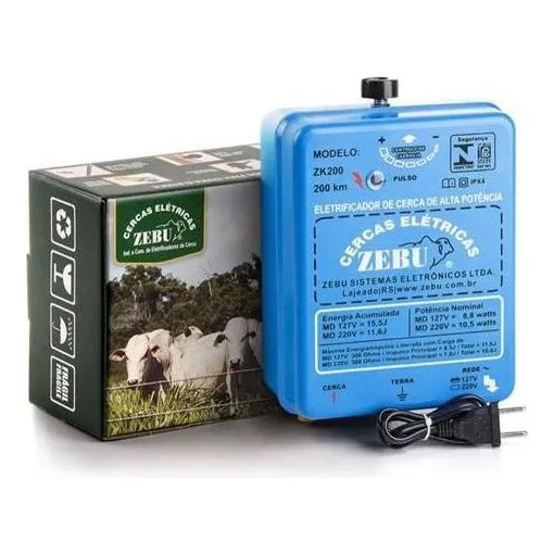 Eletrificador Rural Zebu 200km 15,5j Zk200 220v 110v - 127v Foto 1