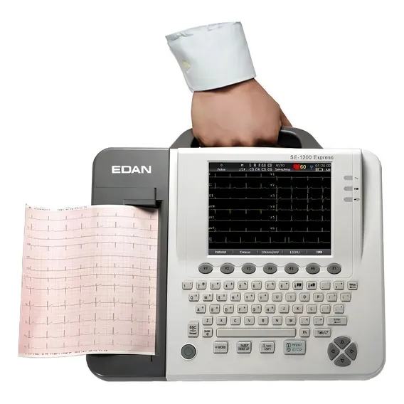 Eletrocardiógrafo Edan® Ekg Se-1200 Express 100-240v de 12 canais Foto 1