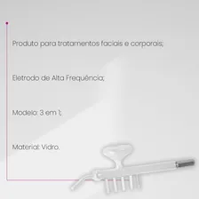 Eletrodo 3 Em 1 Cauterizador De Vidro Kerigma Estétic Facial Cor Translúcido Foto mini  3