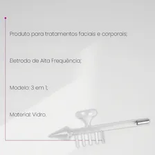 Eletrodo Para Tratamento Facial Corporal Ponta 3x1 Hf Cor TranslĂșcido Foto mini 2
