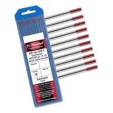 Eletrodo Tungstenio 2,4mm 3/32'' Vermelho Com Tório Cx 10 Pç Foto mini  2