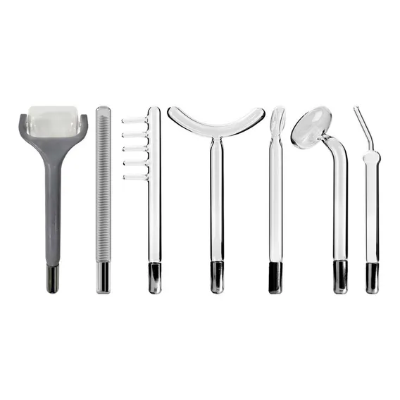 Eletrodos Para Aparelho De Alta Frequencia Kit 7 Unidades Cor Branco Foto 1