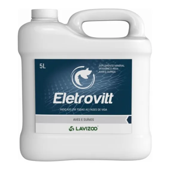 Eletrovitt 5 Lts - (vitaminas P/ Aves, Suínos E Equinos) Foto 1