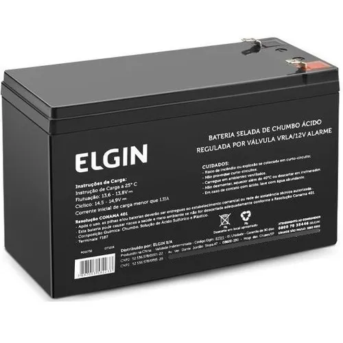 Elgin Selada Bateria 12v 7a Alarme E Cerca Elétrica Foto 1