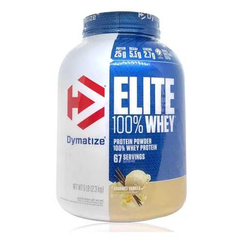 Elite 100% Whey Protein 5 libras de baunilha Dymatize Foto 1
