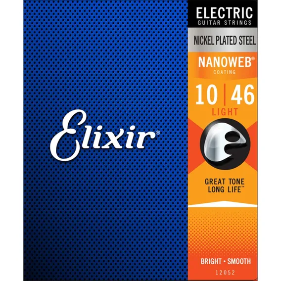 Elixir Encordoamento 010 Light Nanoweb Corda Guitarra  12052 Foto 1