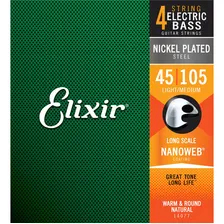 Elixir Encordoamento Baixo 045 4 Cordas Nanoweb 14077 - Usa Foto  mini 1