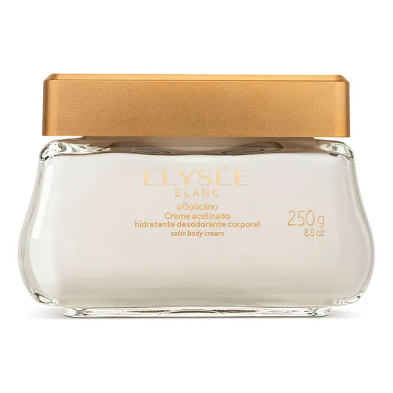 Elysée Blanc Creme Hidratante Acetinado Boticário, 250g Foto 1