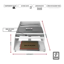Embaladora Para Bandejas Para Plástico Filme E 50cm 220v Foto mini  2