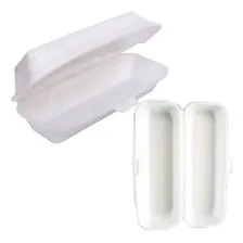 Embalagem Cachorreira Isopor Hot Dog H04 Branca C/400 Cor Branco Foto mini 3