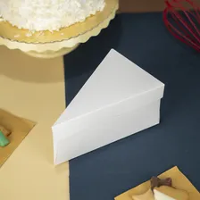 Embalagem Caixa Caixinha Fatia De Bolo Ou Torta 50u Branco Foto mini 4