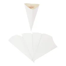 Embalagem Cone Para Batata Frita Tamanho M 100 Unds Cor Branco Foto mini 3