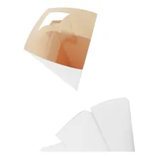 Embalagem Cone Para Batata Frita Tamanho M 100 Unds Cor Branco Foto mini 4