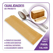 Embalagem De Papel Saco Talher Pardo Liso - 2000 Unidades Foto mini 1