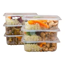 Embalagem Descartável Marmita Freezer Micro Ondas 400ml 100u Cor Pote Reutilizável 400ml Foto  mini 1