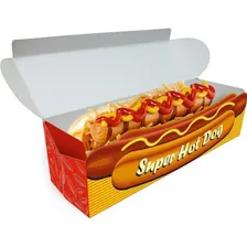 Embalagem Hot Dog Delivery 20cm - Vermelho (1000 Unidades) Foto mini 1
