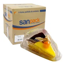 Embalagem Para Fatia Torta - Triangular Sanpack S-630 C/100 Cor Transparente Foto mini 1