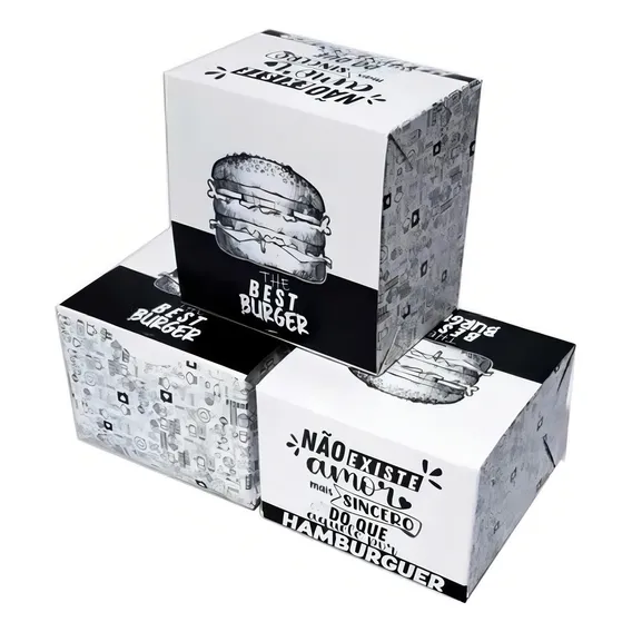 Embalagem Para Hambúrguer  Delivery C/100 Und Cor Branco Foto 1