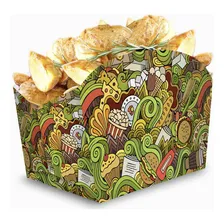 Embalagem Para Porções E Batata Frita Verde 300un Foto  mini 1