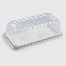 Embalagem Pet Torta Retangular Estreita Sanpack S-65 C/50 Cor Branco Foto mini 2