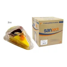 Embalagem P/fatia Torta Triangular Sanpack S-630 C/200 (2cx) Cor Transparente Foto  mini 1