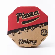 Embalagem Pizza 25cm 25un Tampa Fundo Unidos Caixa Delivery Cor Parda Foto mini  2