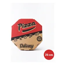 Embalagem Pizza 25cm 25un Tampa Fundo Unidos Caixa Delivery Cor Parda Foto mini  3