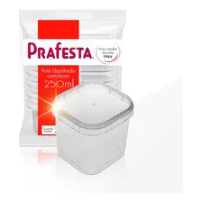 Embalagem pote Quadrado 250ml Semi Acrílico cx c/240un - Prafesta Foto  mini 1