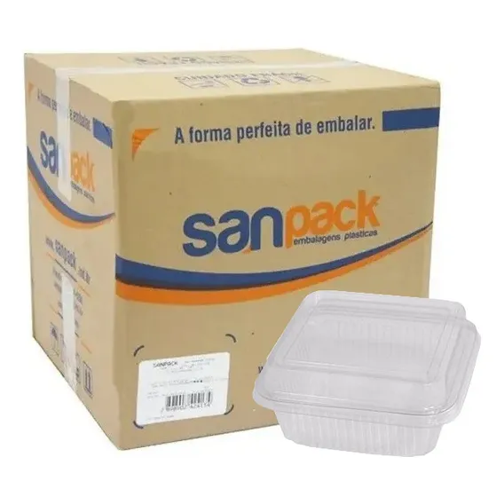Embalagem Quadrado P/ Doce Pequeno Sanpack S-641 C/600 (2cx) Cor Transparente Foto 1