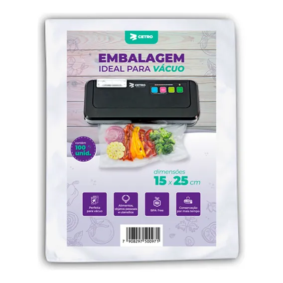 Embalagem / Sacos A Vácuo 15x25 - 100 Und Foto 1