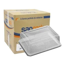 Embalagem Torta Retangular Pet 40x30x12cm Sanpack S-70 C/40 Cor Transparente Foto mini 1