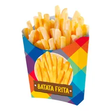 Embalagem Xadrez Batata Frita Grande 13cm Barraca Junina Foto mini 1