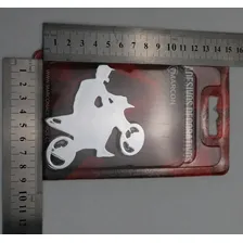 Emblema Adesivo Alto Relevo 3d Motocross Moto Cromado Foto mini 3